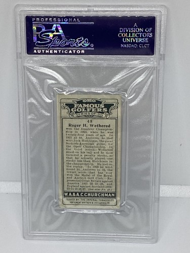 1927 Churchman Famous Golfers Small #48 Roger Wethered PSA 6 - Bild 2 von 2