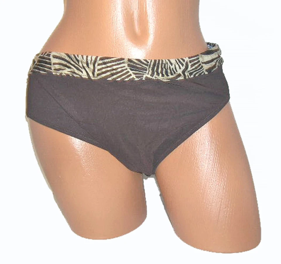 NUEVO Traje de baño marrón para mujer talla L grande 12 parte inferior de bikini $38 1577 Foto 2 de 3