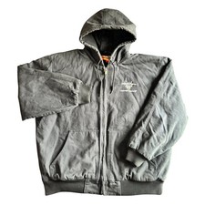 CornerStone Men 2XL Blk Lockheed Martin F-35 Quilted Hooded Coat Workwear Grunge