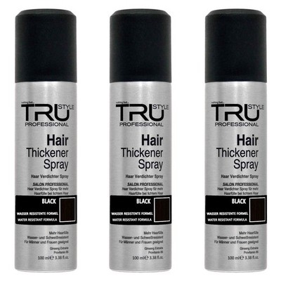 Tru Haarverdichter Spray 3x 100ml - Haarauffüller bei Haarausfall & dünnem Haar
