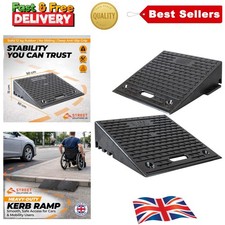 Pack of 2 Non-Slip 6-Inch Kerb Ramps - Perfect for Driveways & Mobility Scooters