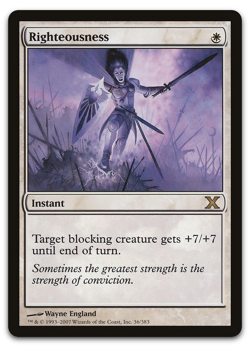 Righteousness #36 (LP) 10th Edition 10E Magic MTG