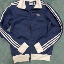 Adidas Navy-White Track Top Casual Sportswear