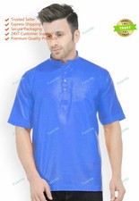 Mens Kurta Cotton Indian Men Designer Ethnic Kurta Party Wear Multi Sizes