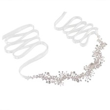 Bridal Wedding Dress Belt, Crystal Bridesmaid Sash, Rhinestone Flower Girl Be...