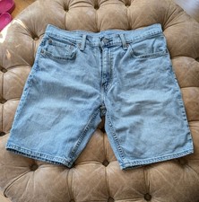 Levi's 405 Denim Raw Hem Jean Shorts Size 33 Men's Blue