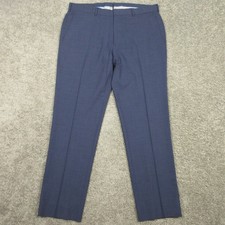 Brooks Brothers Pants Mens 38x30 Blue Reda Brookscool Wool Dress Trousers Regent