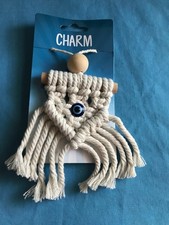 New Multi-Purpose Evil Eye Macram  Charm Ornament / Small Wall Hanging Necklace