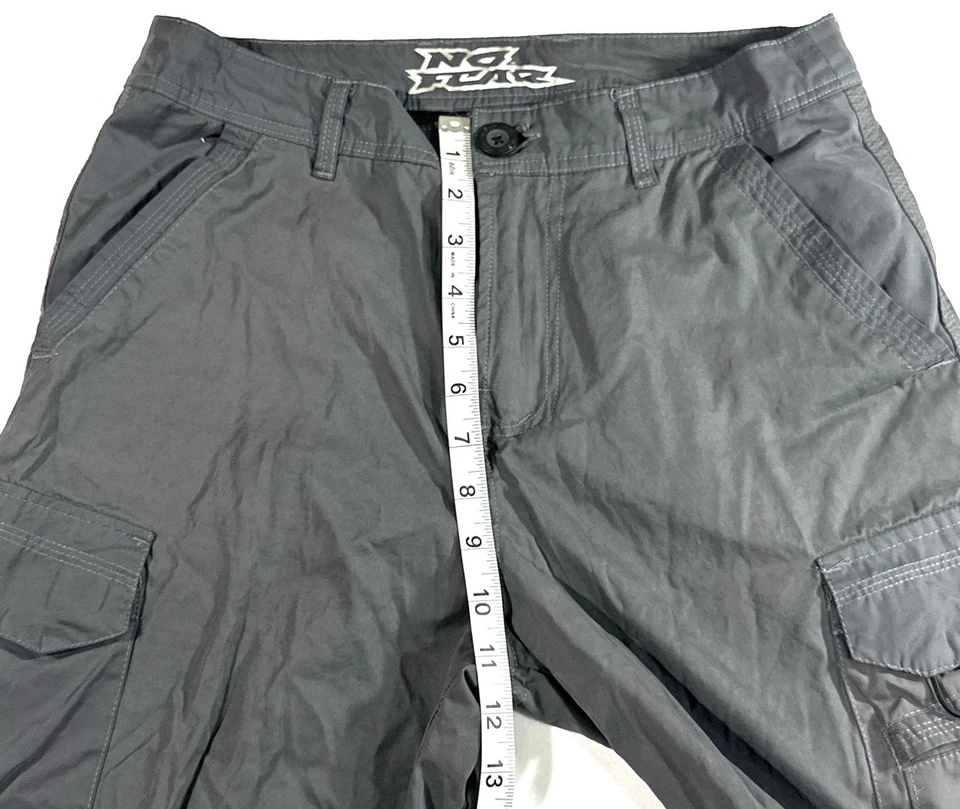 Pantalones Cortos de Carga No Fear Para Hombre Gris Talla 28 Exterior Skate Surf Bolsillos Utilitarios Foto 4 de 4