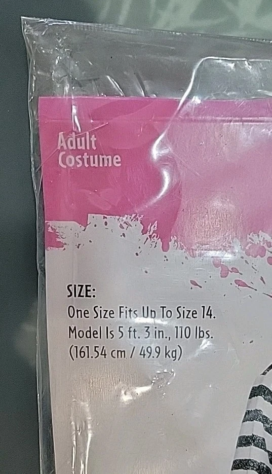 Disfraz elegante Jailbird Convict, nuevo en paquete, talla única para la mayoría Foto 2 de 4