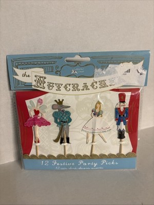 NUTCRACKER Festive Party Picks 12 Pieces Cake Cupcake Toppers BRAND NEW 