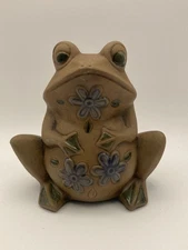California Stoneware Frog Hand Made Pottery Frog Toad Statue Figurine 5"