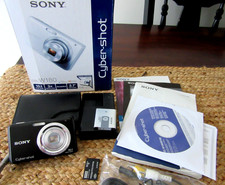 Sony Cybershot DSC-W180 10.1MP Digital Camera Tested, Charger, Battery, Memory