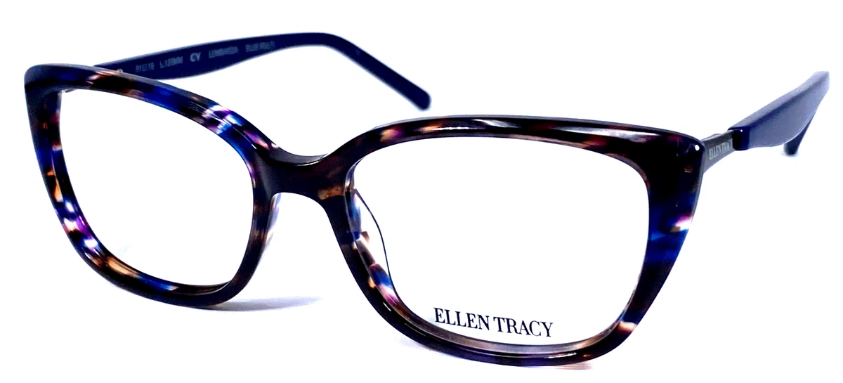 Ellen Tracy Eyeglasses Frame Hyperion black Blue 53-18-135 Half Rim‎ H9805 VARNA Eyeglasses - Ellen Tracy Authorized Retailer  main image 4