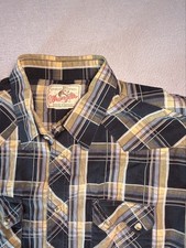 Wrangler VTG Western Cowboy Pearl Snap Button Up Shirt Plaid Mens L/XL