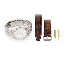 IWC Spitfire Mark XVI IW325505 Men's Automatic 39mm Pilot Silver Watch #HD429 7