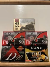 VTG Sealed Audio Cassette Lot Maxell XLII & UR,  TDK D90 & Sony CD-IT 90 Min