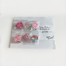 Retractable Badge Reel Holder Lot of 6 Nurse Medical Glitter ID Holders NEW