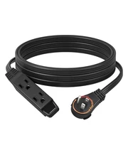 DEWENWILS 360° Rotating Plug Extension Cord 15FT, Flat Design, 3 Outlets