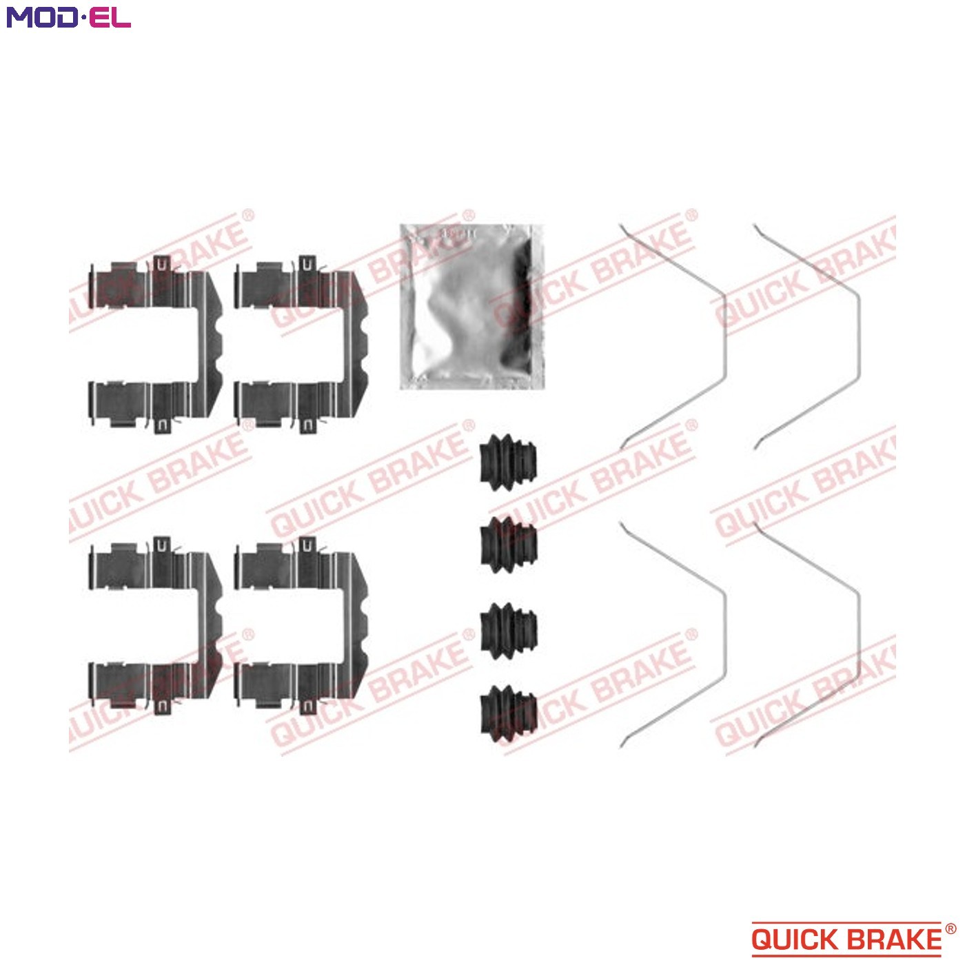 Front QUICK BRAKE 109-0057 Accessory Kit, disc brake pad for HYUNDAI,KIA,VOLVO - Image 4