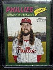 2026 Topps Heritage - Dark Green Parallel - Matt Strahm - #193