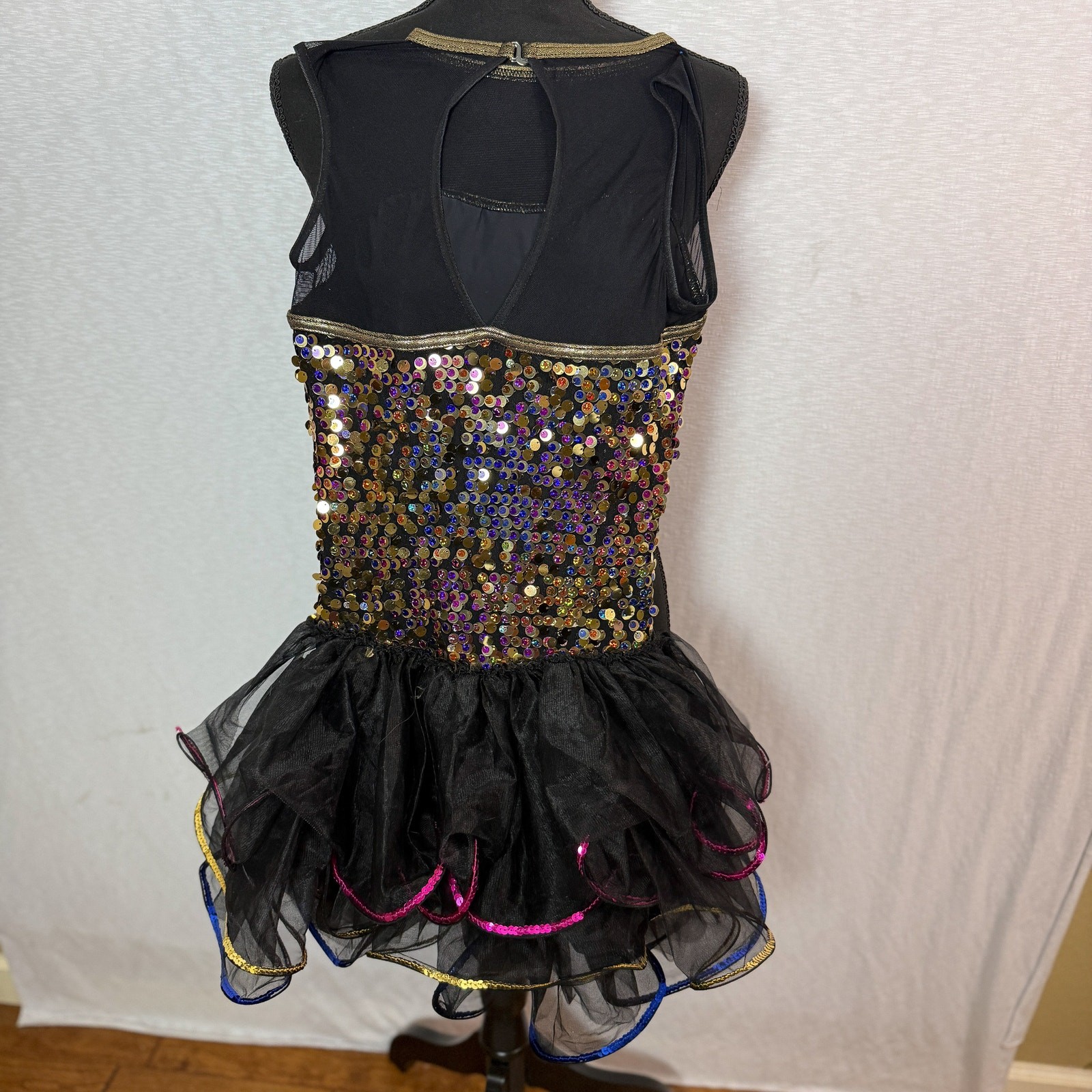 Weissman Black Multicolored Sequin Fringe Stage P… - image 3