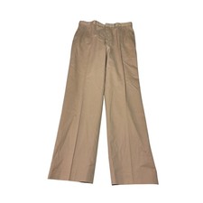 NWT VTG Polo Ralph Lauren Mens 34X33 Khaki Tan 100 Cotton Twill Dress Trousers