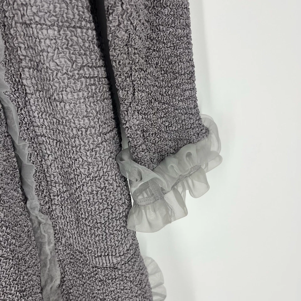 Cárdigan de seda Y2K Lucy's talla grande maxi plumero gótico volantes bruja caprichoso Foto 4 de 4