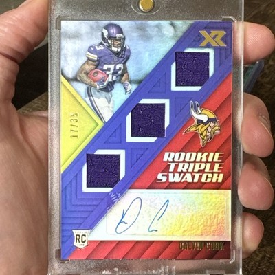2017 Panini XR DALVIN COOK ROOKIE AUTO RC PLAYER WORN Triple
