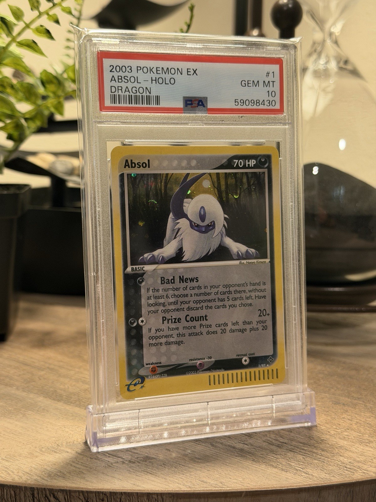 Pokemon Absol 1/97 EX Dragon Holo Rare #1 PSA 10 Gem Mint