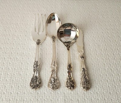 FB Rogers FRENCH ROSE Ornate Silver Plate Flatware Set 64 Piece
