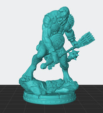 Warrior Fimir Male Maul 32mm scale TTRPG D&D mini