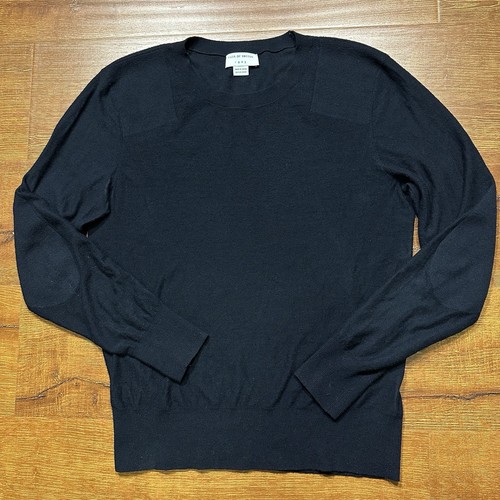 Tiger Of Sweden Sweater Mens M Black Merino Wool Blend Crewneck Sweatshirt City
