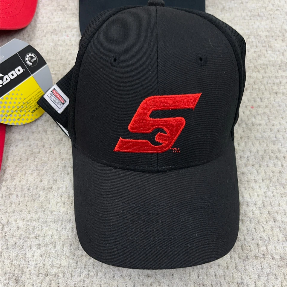 Herramientas a Presión Sombrero Gorra Lote Correa Espalda y Ajuste Elástico Adulto Rojo Negro Promo Foto 4 de 4