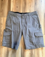 Dickies Work Wear Shorts Gray Cargo Carpenter Cotton Blend Men s 34