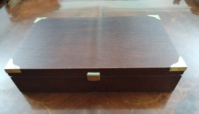 Vintage Zedernholz 7 Fächer Humidor Zigarrenkiste von Hunter & Frankau Einzelhandel