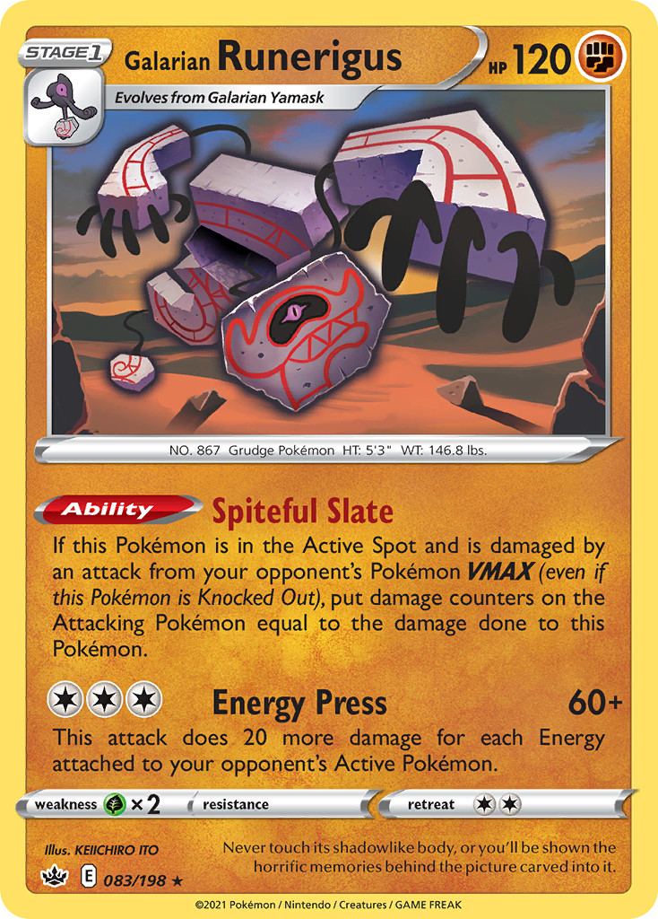 Galarian Runerigus 083/198 - Chilling Reign - Reverse Holofoil