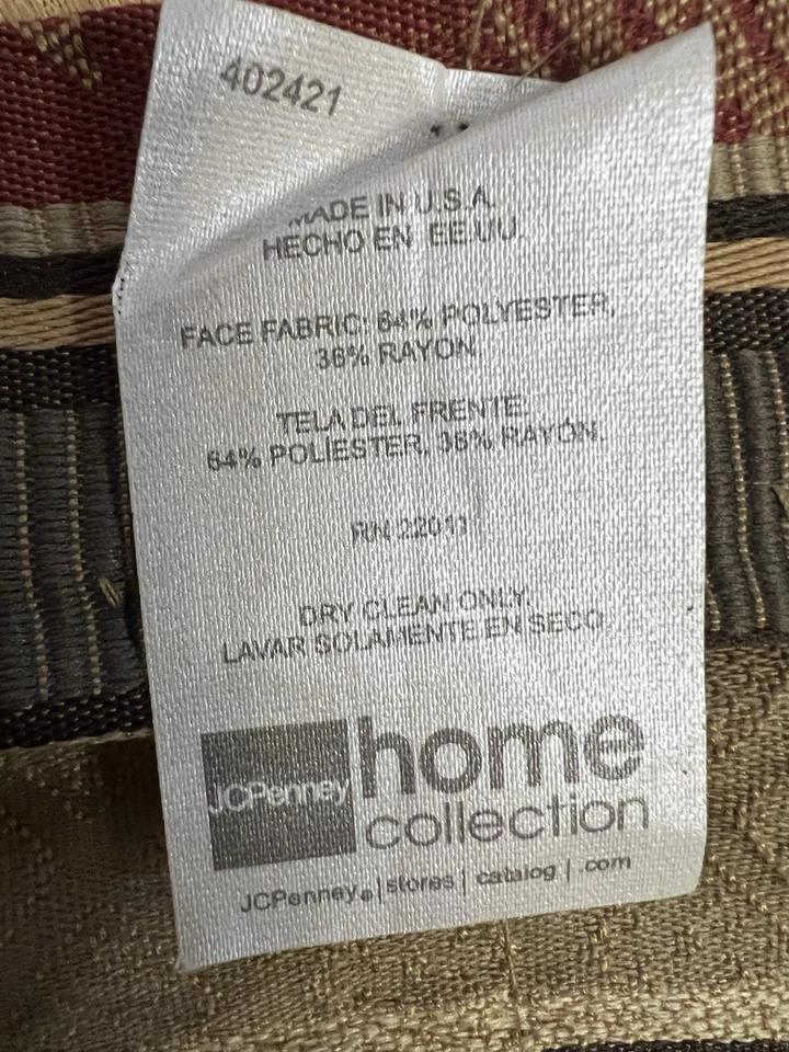 JCPenney Home Collection 2 cenefas festoneadas con flecos y 4 paneles multicolor Foto 4 de 4