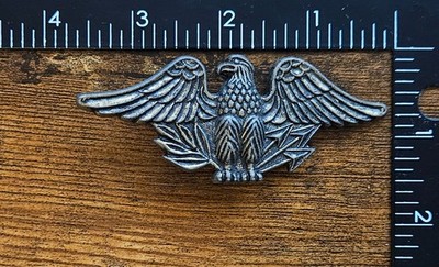 AS NYC 7402 Brass Eagle Arrows Branch Emblem Badge Helmet Furniture Wall Art MCM