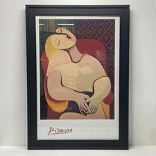 The Dream Poster Print by Pablo Picasso Signed. Framed