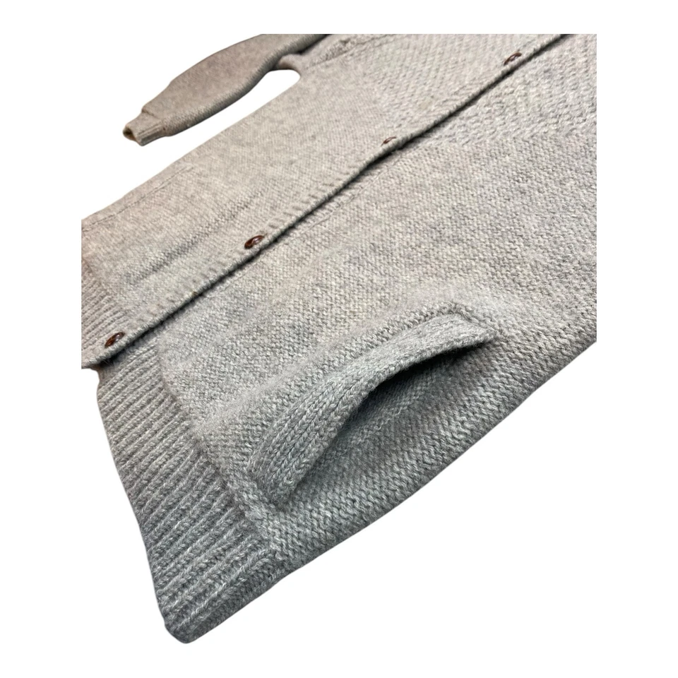 VTG Orvis Cardigan Mens MED 100% Wool Grandpa Sweater Chunky Buttons High Neck - Image 3 of 4