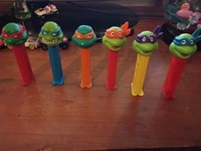 Vintage TMNT Teenage Mutant Ninja Turtles Pez Dispensers Set of 6