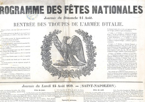 Very rare poster containing the detail of the Parisian holidays 1859 - Picture 2 of 4