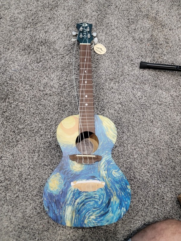 Luna Starry Night Tenor Uke Ukulele W/Bag DAMAGED
