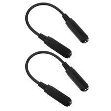  2pcs Audio Extension Cable 1/4 Inch Trs Female To Female Coupler Guitar Amp To