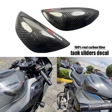 For Kawasaki ZX6R 636 2019-2024 real carbon fiber tank sliders decal cover set