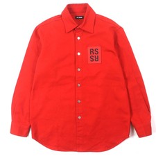 Great RAF SIMONS Jacket CARRY OVER SLIM FIT DENIM SHIR Red cotton mens S 192-241