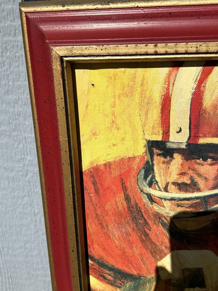 Lienzo pintura al óleo vintage de los 49ers de San Francisco película David de David de Dave Boss de la década de 1960 Foto 4 de 4