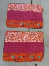 Set Of 2 King Quilted Pillow Shams BOHO Birds & Floral Pattern - Lush Decor