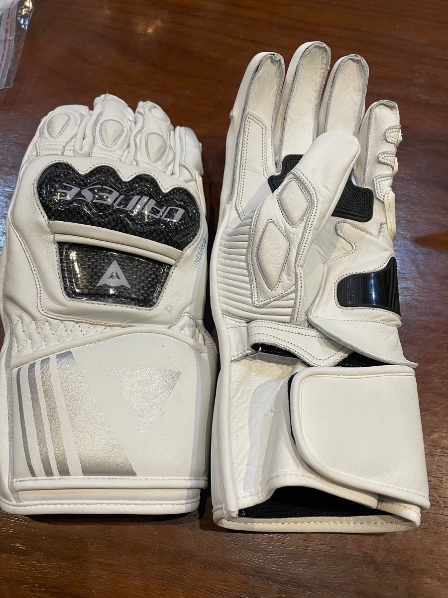 Dainese Druid 3 Motorcycle White Leather Gloves | eBay